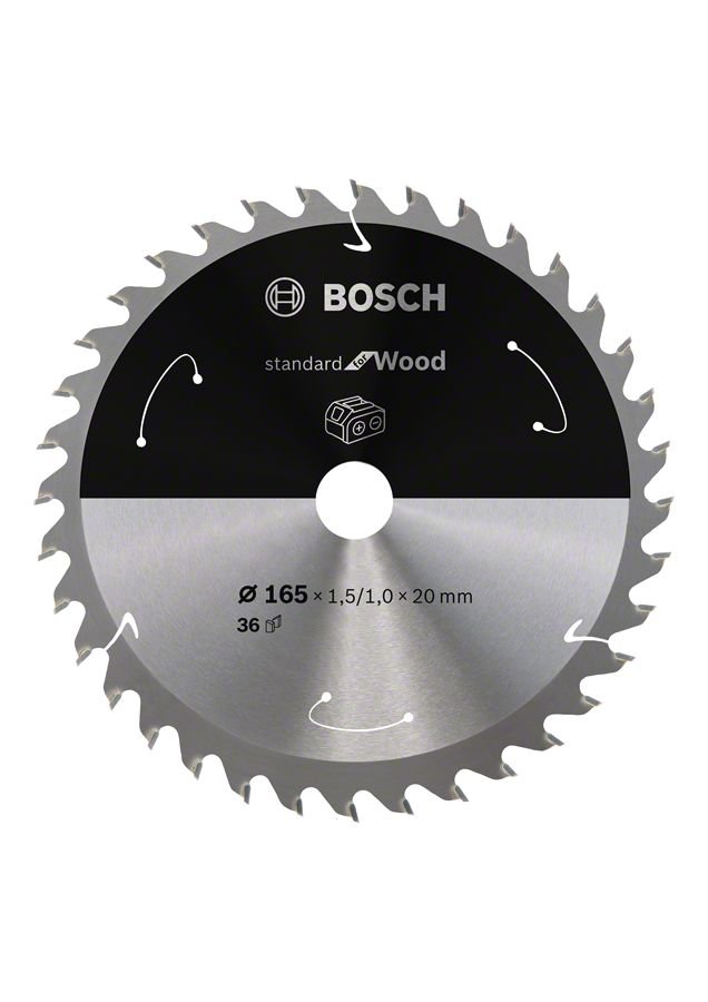 Bosch - Standard for Serisi Ahşap için Akülü Daire Testere Bıçağı 165*20 mm 36 Diş 2608837686