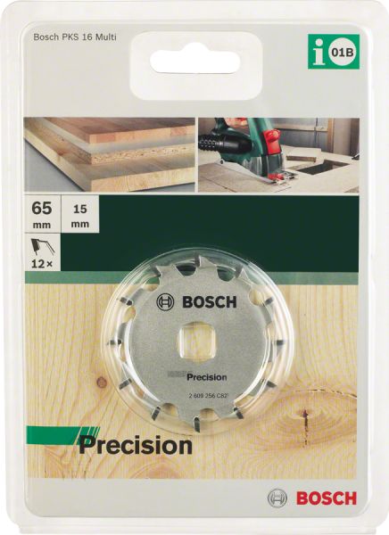 Bosch - PKS16 Ahşap için Daire Testere Bıçağı 65x15 mm-12 Diş 2609256C82