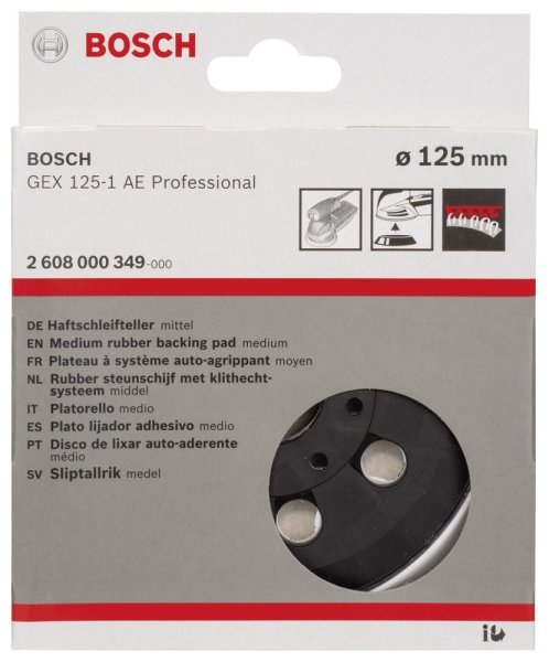 Bosch - 125 mm Zımpara Tabanı Orta Sertlikte (GEX) 2608000349