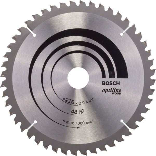 Bosch - Optiline Serisi Ahşap için Daire Testere Bıçağı B 216x30 mm-48 Diş 2608640432