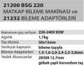 21200 BSG 220 Matkap Bileme Makinası + Adaptörleri