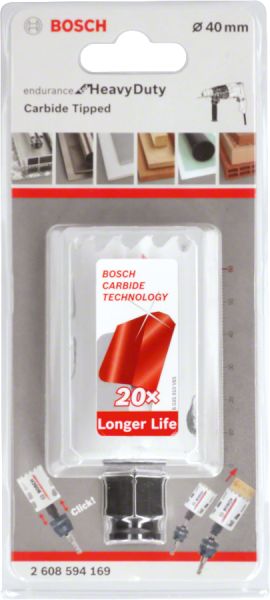 Bosch - Endurance Serisi Zorlu Malzemeler için Karpit Delik Açma Testeresi (Panç) 40 mm 2608594169