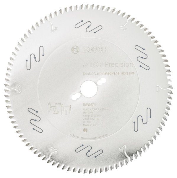 Bosch - Best Serisi Hassas Kesim Aşındırıcı Kaplamalı Lamine Panel için Daire Testere Bıçağı 300*30 mm 96 Diş 2608642110