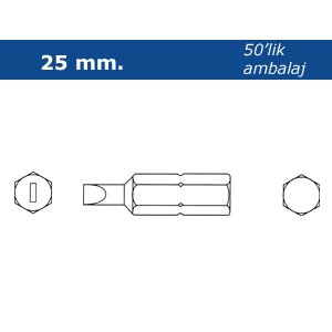 PROSCR BITS UÇ 25 mm SL7