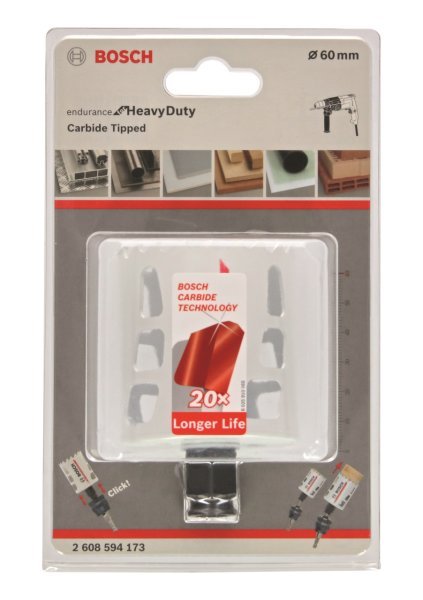 Bosch - Endurance Serisi Zorlu Malzemeler için Karpit Delik Açma Testeresi (Panç) 60 mm 2608594173