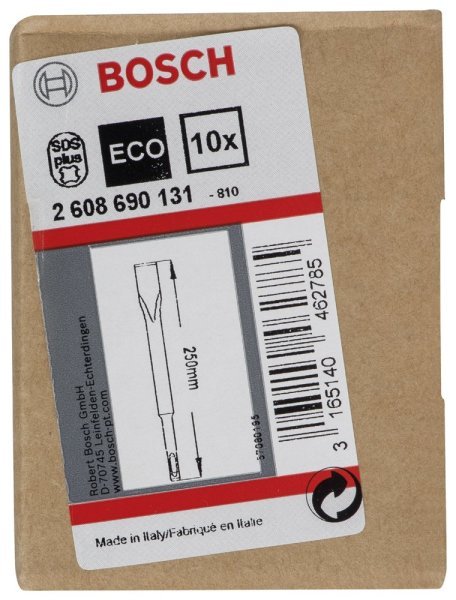 Bosch - SDS-Plus Şaftlı Yassı Keski 250*20 mm 10'lu 2608690131