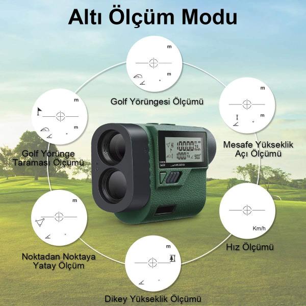 KOBB KBL1000 1Km Profesyonel Optik Dürbünlü Golf Lazer Metre + Hız Tespit Cihazı