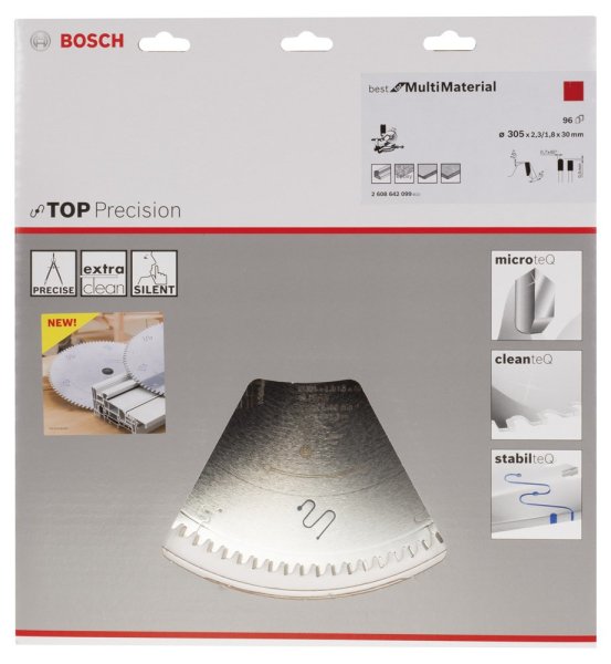 Bosch - Best Serisi Hassas Kesim Çoklu Malzeme için Daire Testere Bıçağı 305*30 mm 96 Diş 2608642099