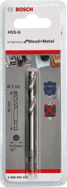 Bosch - Power Change Plus Yeni Progressor Serisi için HSS-G Merkezleme Ucu 85 mm 2608594254