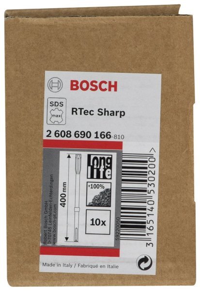 Bosch - Rtec Serisi, SDS-Max Şaftlı Yassı Keski 400*25 mm 10'lu 2608690166