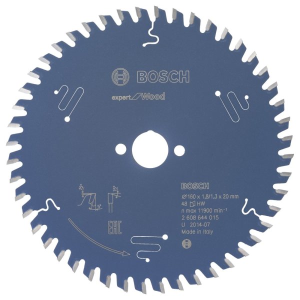 Bosch - Expert Serisi Ahşap için Daire Testere Bıçağı 160*20 mm 48 Diş 2608644015