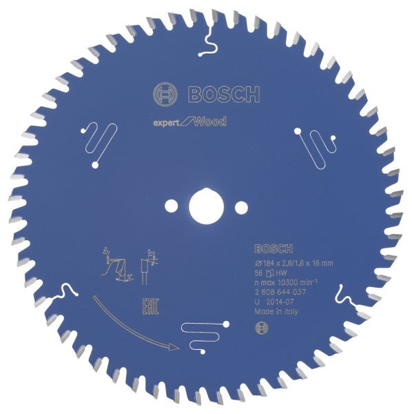 Bosch - Expert Serisi Ahşap için Daire Testere Bıçağı 184*16 mm 56 Diş 2608644037