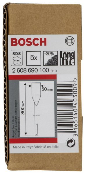 Bosch - LongLife Serisi, SDS-Max Şaftlı Fayans Keski 300*50 mm 5'li 2608690100
