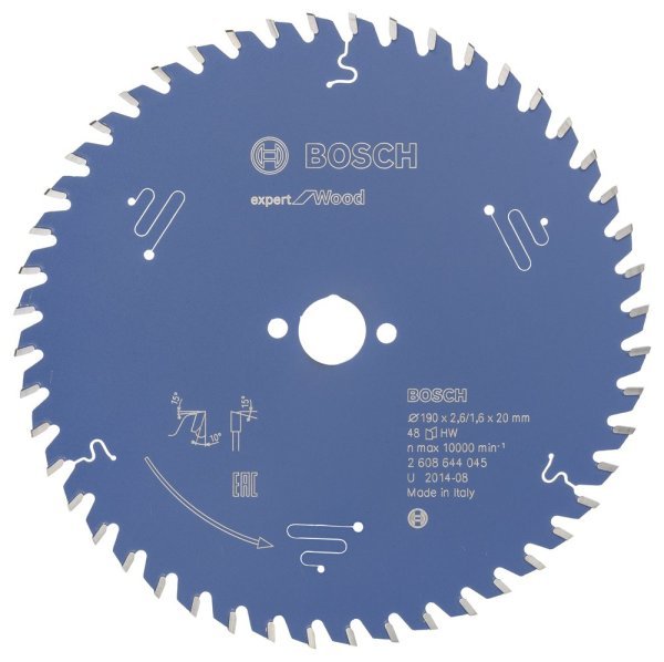 Bosch - Expert Serisi Ahşap için Daire Testere Bıçağı 190*20 mm 48 Diş 2608644045