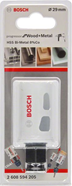 Bosch - Yeni Progressor Serisi Ahşap ve Metal için Delik Açma Testeresi (Panç) 29 mm 2608594205