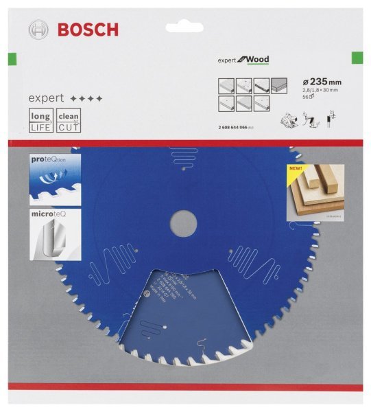 Bosch - Expert Serisi Ahşap için Daire Testere Bıçağı 235*30 mm 56 Diş 2608644066