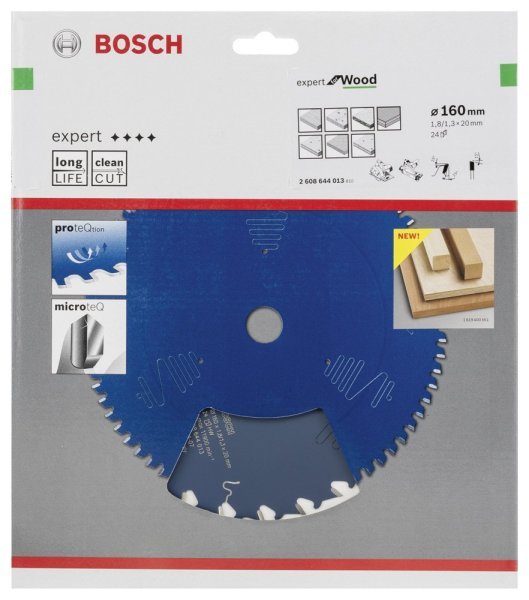 Bosch - Expert Serisi Ahşap için Daire Testere Bıçağı 160*20 mm 24 Diş 2608644013