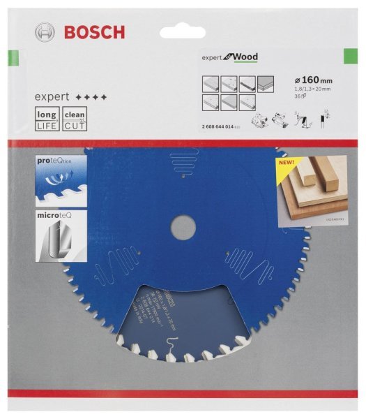 Bosch - Expert Serisi Ahşap için Daire Testere Bıçağı 160*20 mm 36 Diş 2608644014