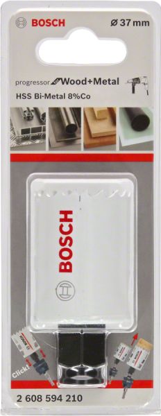 Bosch - Yeni Progressor Serisi Ahşap ve Metal için Delik Açma Testeresi (Panç) 37 mm 2608594210