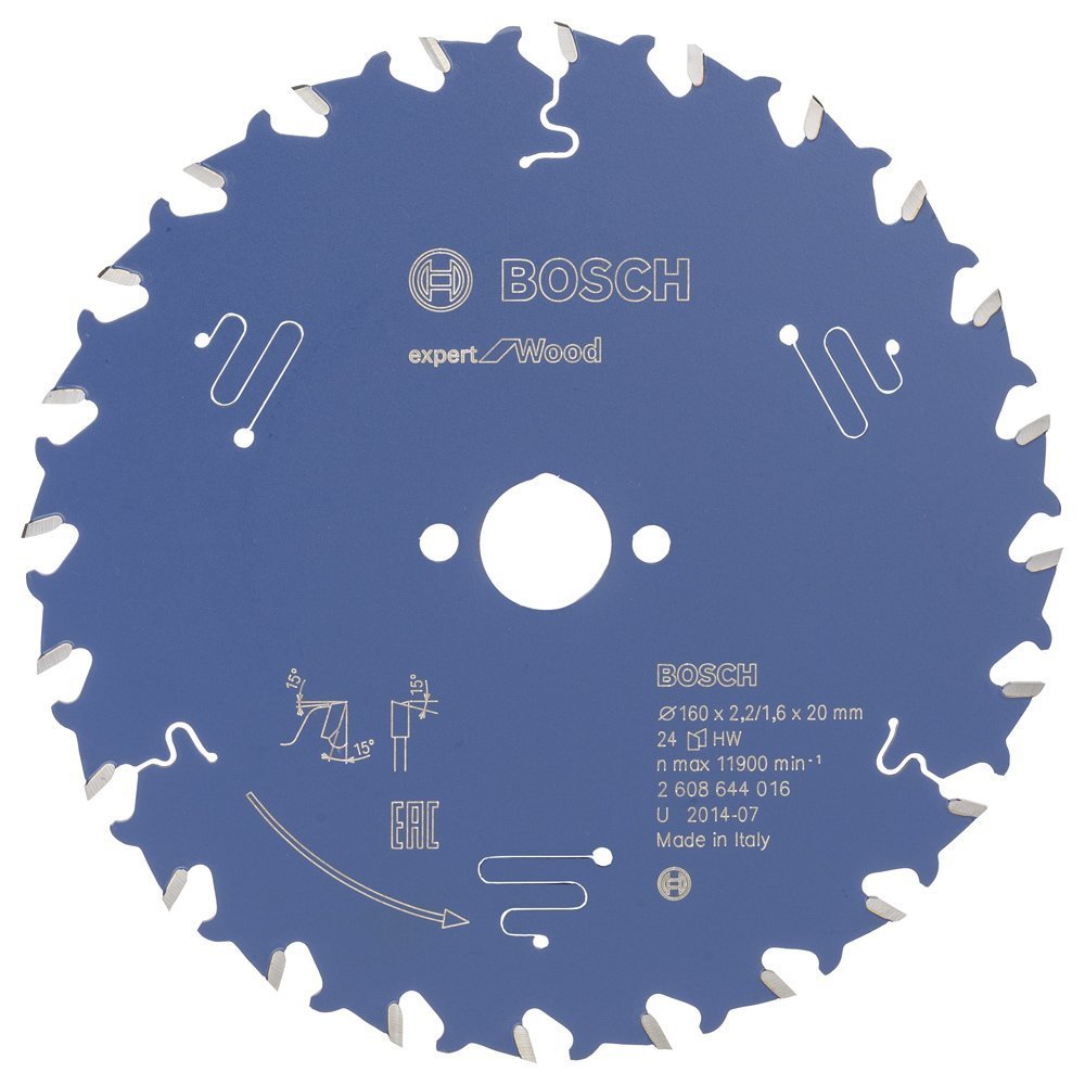 Bosch - Expert Serisi Ahşap için Daire Testere Bıçağı 160*20 mm 24 Diş 2608644016