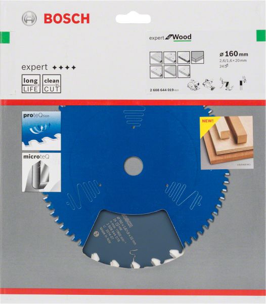 Bosch - Expert Serisi Ahşap için Daire Testere Bıçağı 160*20 mm 24 Diş 2608644019
