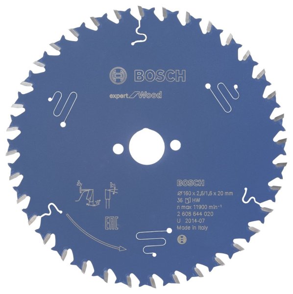 Bosch - Expert Serisi Ahşap için Daire Testere Bıçağı 160*20 mm 36 Diş 2608644020