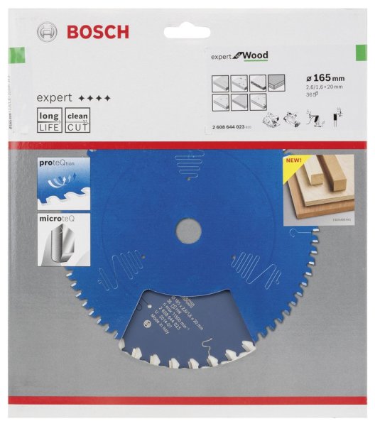 Bosch - Expert Serisi Ahşap için Daire Testere Bıçağı 165*20 mm 36 Diş 2608644023