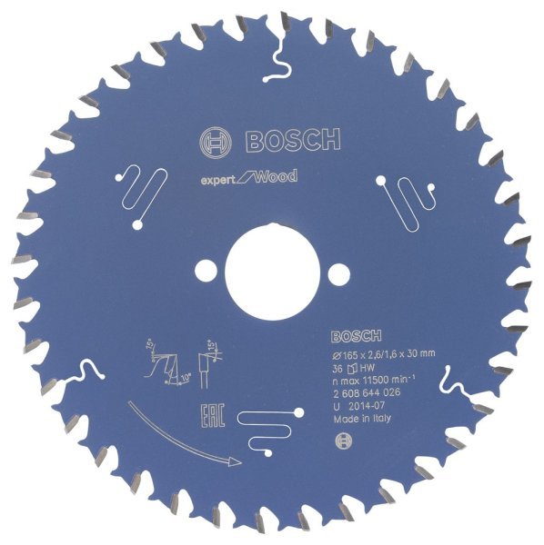 Bosch - Expert Serisi Ahşap için Daire Testere Bıçağı 165*30 mm 36 Diş 2608644026