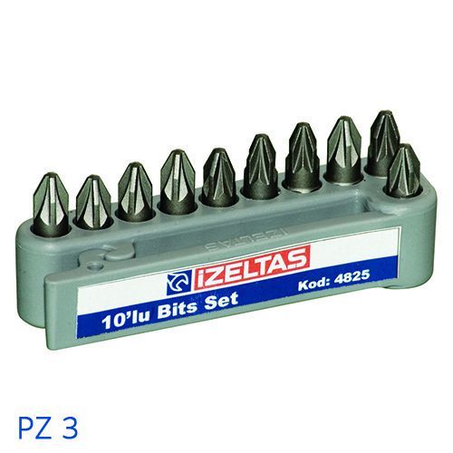 İzeltaş Pozidriv Bits Set (25 Mm) Pz 3