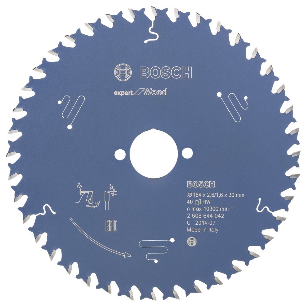 Bosch - Expert Serisi Ahşap için Daire Testere Bıçağı 184*30 mm 40 Diş 2608644042