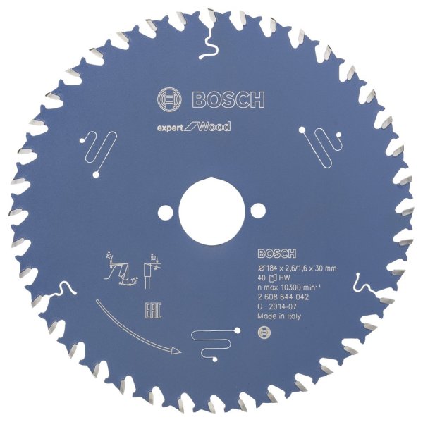 Bosch - Expert Serisi Ahşap için Daire Testere Bıçağı 184*30 mm 40 Diş 2608644042