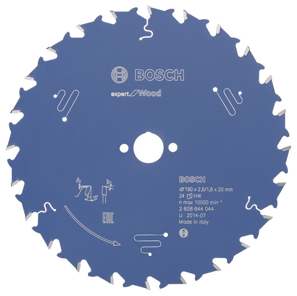 Bosch - Expert Serisi Ahşap için Daire Testere Bıçağı 190*20 mm 24 Diş 2608644044