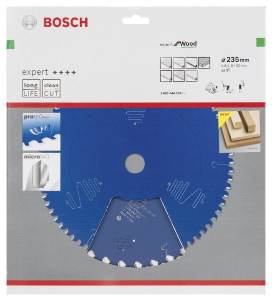 Bosch - Expert Serisi Ahşap için Daire Testere Bıçağı 235*30 mm 36 Diş 2608644064