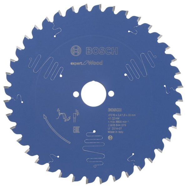 Bosch - Expert Serisi Ahşap için Daire Testere Bıçağı 216*30 mm 40 Diş 2608644079