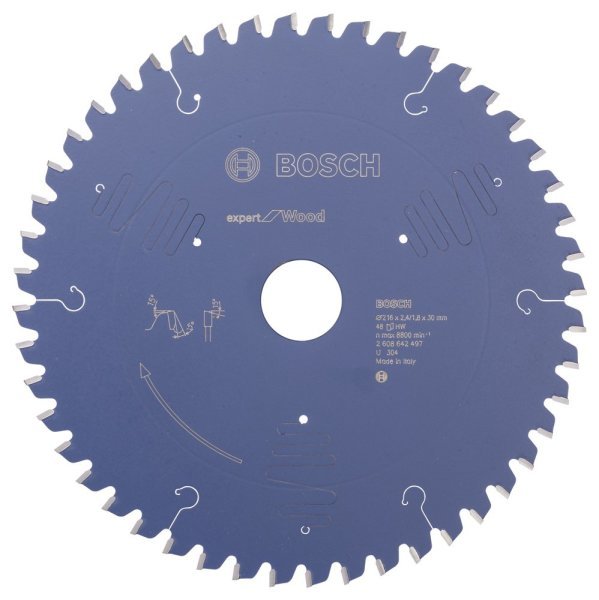 Bosch - Expert Serisi Ahşap için Daire Testere Bıçağı 216*30 mm 48 Diş 2608642497