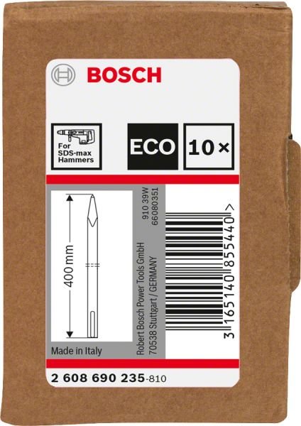 Bosch - SDS-Max Şaftlı Sivri Keski 400 mm 10'lu EKO 2608690235