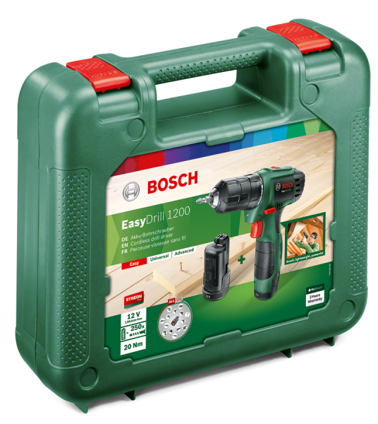 Bosch Easy Drill 1200  Akülü Delme Vidalama Makinesi 1,5 AH (Çift Akü) 0.603.9A2.10B