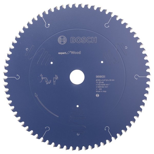 Bosch - Expert Serisi Ahşap için Daire Testere Bıçağı 305*30 mm 72 Diş 2608642531