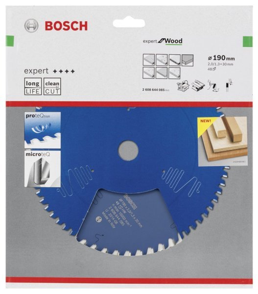 Bosch - Expert Serisi Ahşap için Daire Testere Bıçağı 190*30 mm 48 Diş 2608644085
