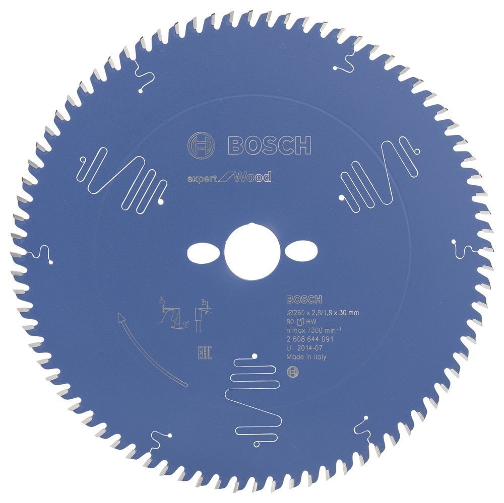 Bosch - Expert Serisi Ahşap için Daire Testere Bıçağı 260*30 mm 80 Diş 2608644091