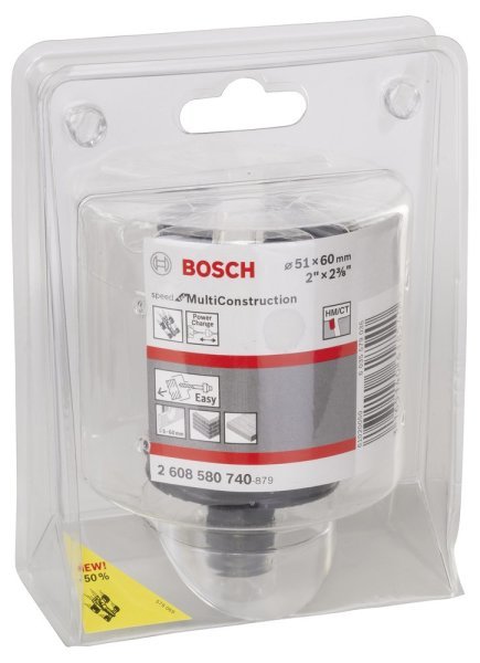 Bosch - Speed Serisi Çoklu Malzeme için Delik Açma Testeresi (Panç) 51 mm 2608580740