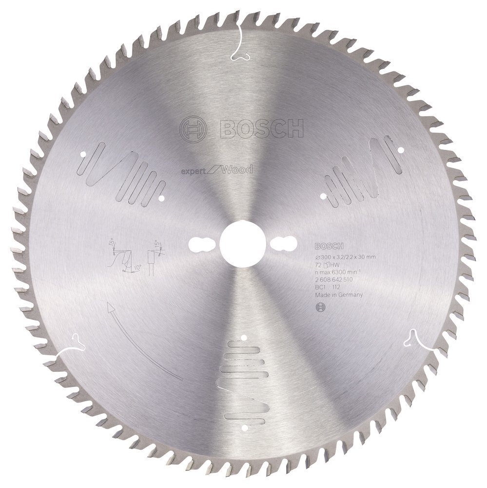 Bosch - Expert Serisi Ahşap için Daire Testere Bıçağı 300*30 mm 72 Diş 2608642510