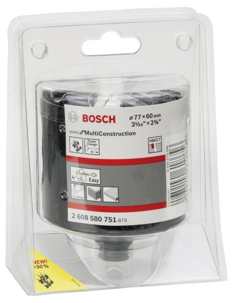 Bosch - Speed Serisi Çoklu Malzeme için Delik Açma Testeresi (Panç) 77 mm 2608580751