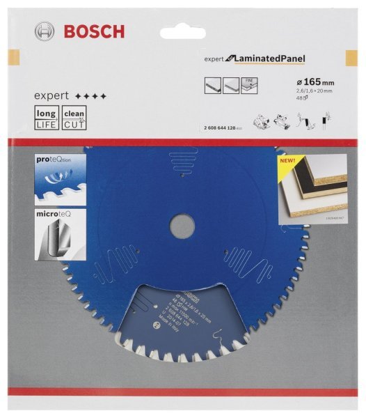 Bosch - Expert Serisi Lamine Panel için Daire Testere Bıçağı 165*20 mm 48 Diş 2608644128