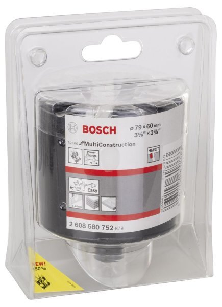 Bosch - Speed Serisi Çoklu Malzeme için Delik Açma Testeresi (Panç) 79 mm 2608580752