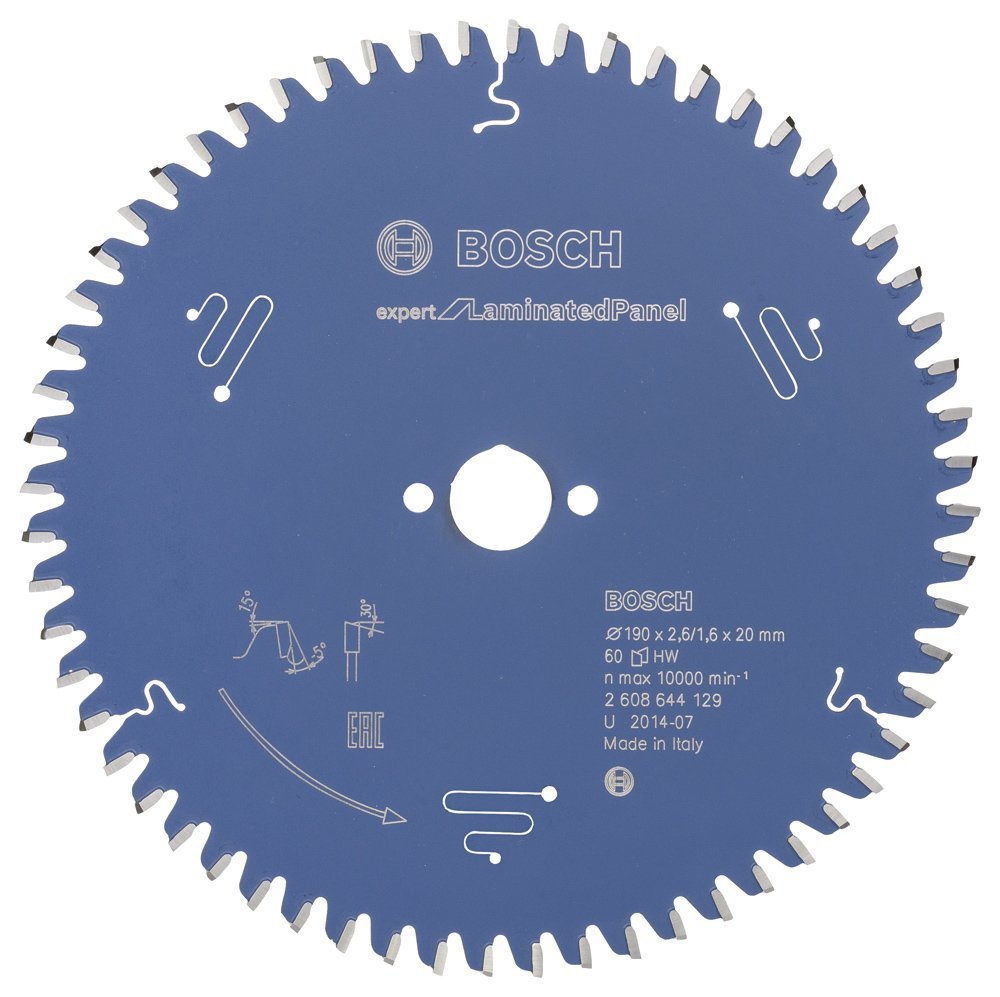 Bosch - Expert Serisi Lamine Panel için Daire Testere Bıçağı 190*20 mm 60 Diş 2608644129