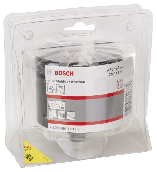 Bosch - Speed Serisi Çoklu Malzeme için Delik Açma Testeresi (Panç) 83 mm 2608580753