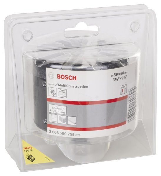 Bosch - Speed Serisi Çoklu Malzeme için Delik Açma Testeresi (Panç) 89 mm 2608580755