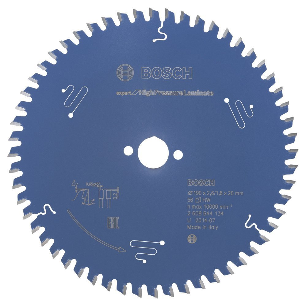 sınçlı Lamine Panel ve Trespa için Daire Testere Bıçağı 190*20 mm 56 Diş 2608644134