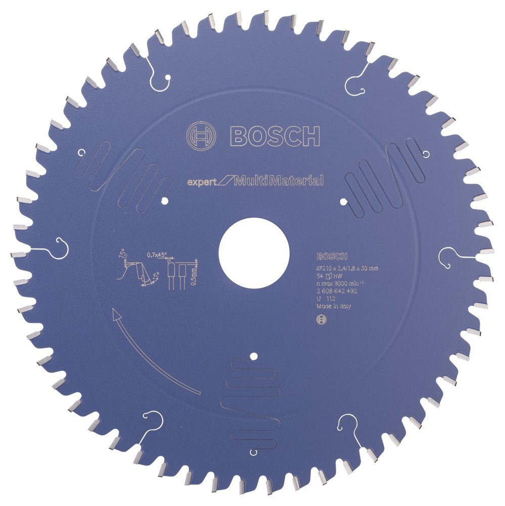 Bosch - Expert Serisi Çoklu Malzeme için Daire Testere Bıçağı 210*30 mm 54 Diş 2608642492
